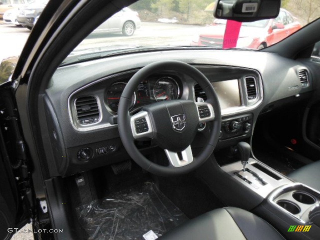 2013 Dodge Charger R/T Plus AWD Black Dashboard Photo #77275111