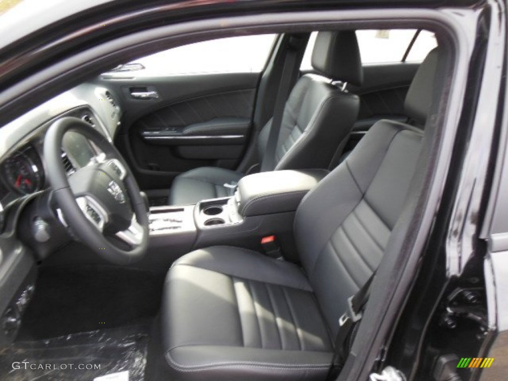 Black Interior 2013 Dodge Charger R/T Plus AWD Photo #77275130