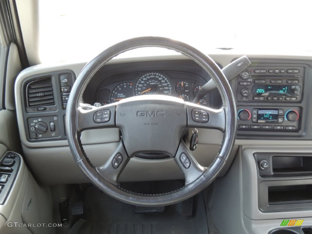 2007 GMC Sierra 2500HD Classic SLT Crew Cab 4x4 Tan Steering Wheel Photo #77275166