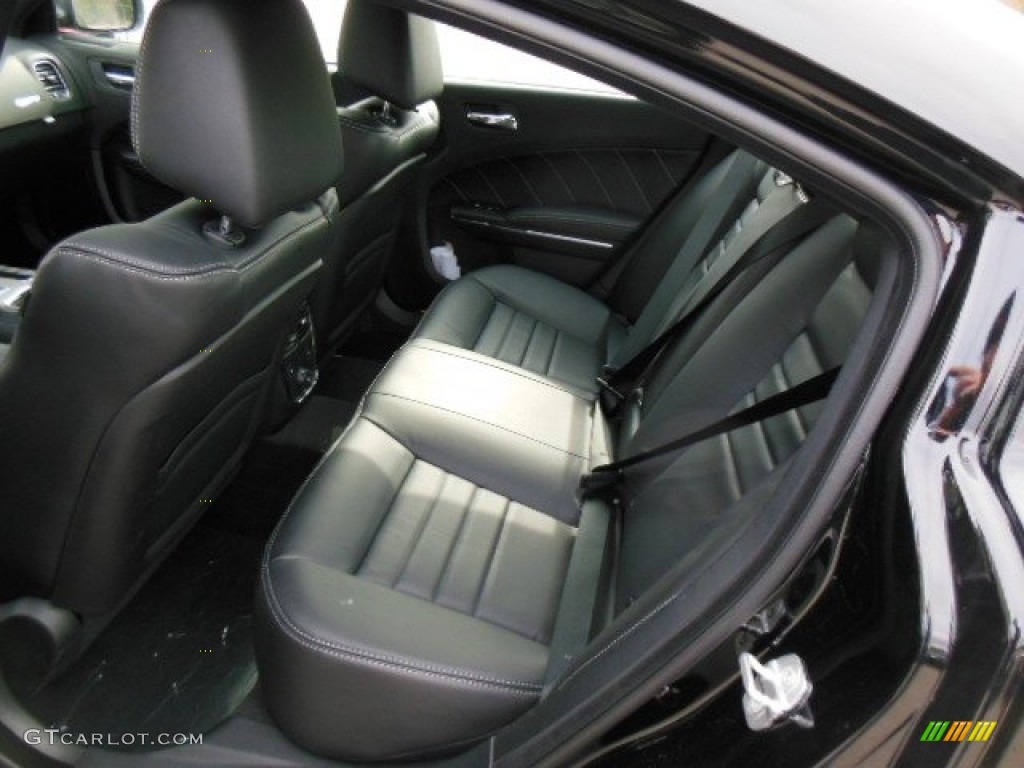 Black Interior 2013 Dodge Charger R/T Plus AWD Photo #77275169