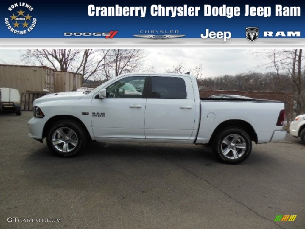 2013 1500 Sport Crew Cab 4x4 - Bright White / Black photo #1