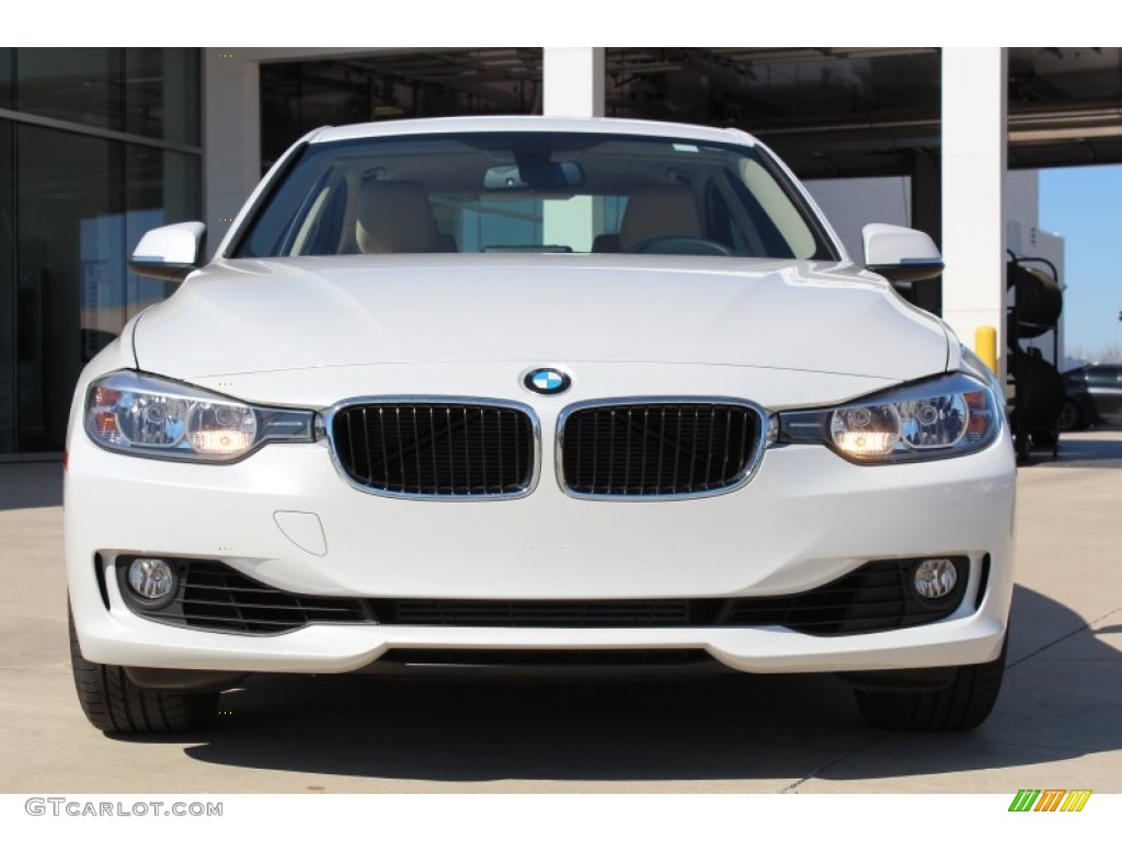 2013 3 Series 328i Sedan - Mineral White Metallic / Venetian Beige photo #7
