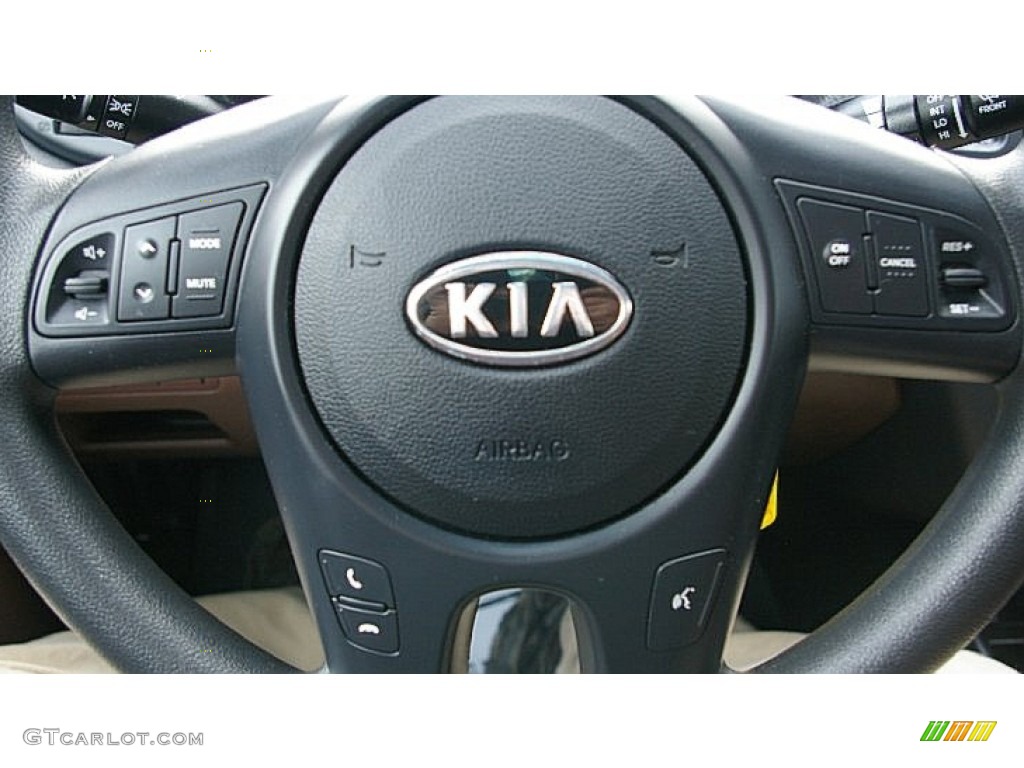 2011 Kia Forte EX Coffee Steering Wheel Photo #77277218