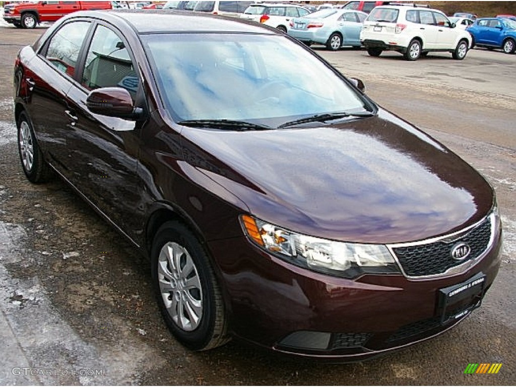 Dark Cherry 2011 Kia Forte EX Exterior Photo #77277440