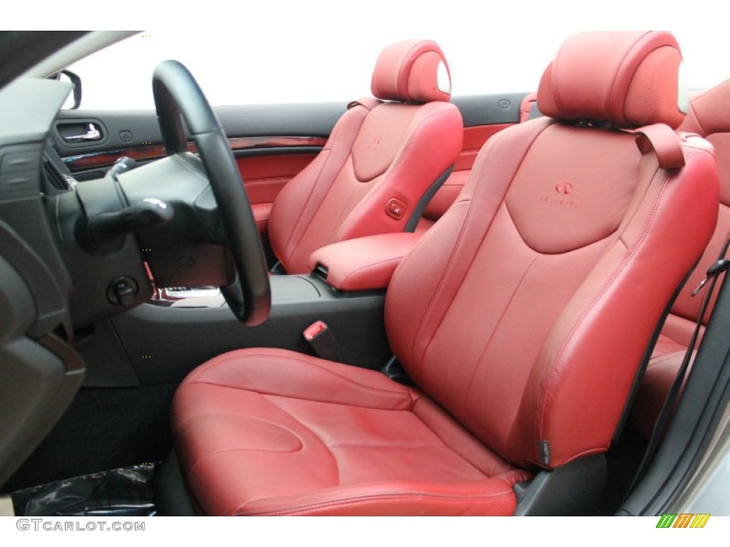 Monaco Red Interior 2009 Infiniti G 37 Convertible Photo #77277779