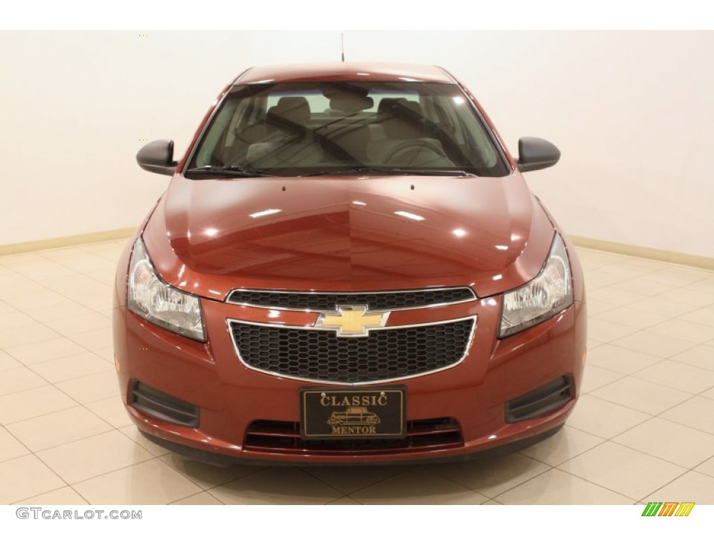 2012 Cruze LS - Autumn Red Metallic / Jet Black/Medium Titanium photo #2