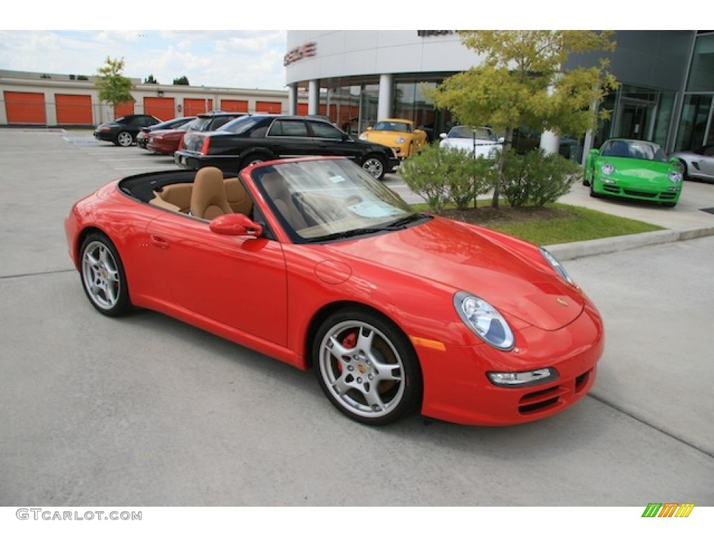 2008 911 Carrera S Cabriolet - Guards Red / Sand Beige photo #4