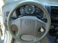 Beige 2007 Hyundai Tucson GLS Steering Wheel