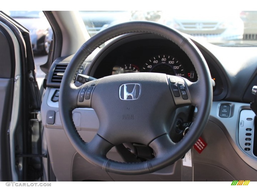 2010 Honda Odyssey EX-L Gray Steering Wheel Photo #77281475