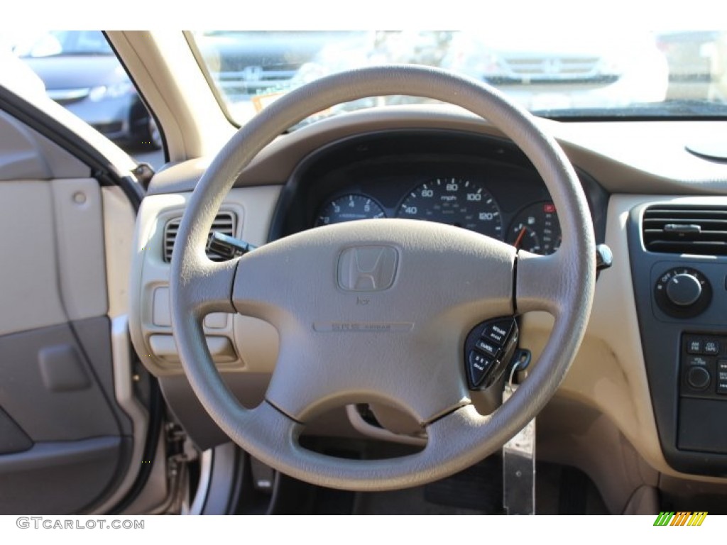 2002 Honda Accord LX Sedan Ivory Steering Wheel Photo #77282564