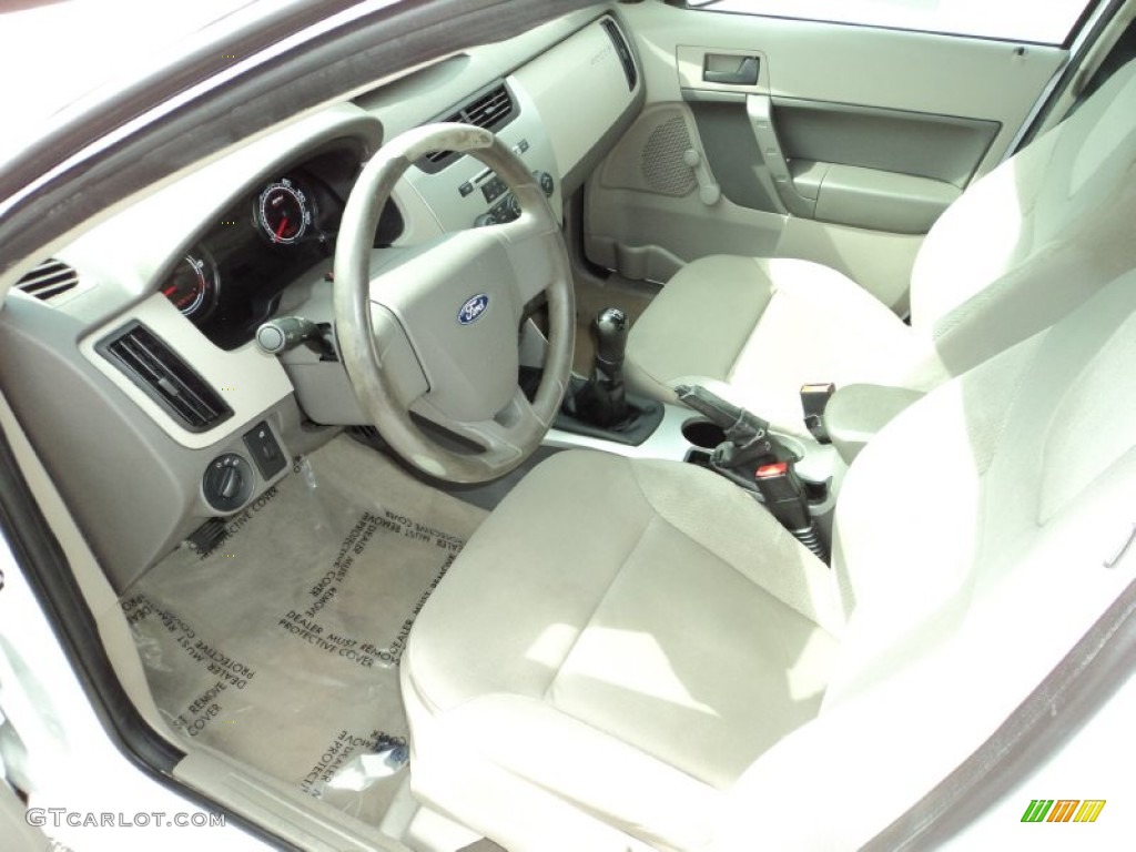Medium Stone Interior 2008 Ford Focus S Sedan Photo #77283007