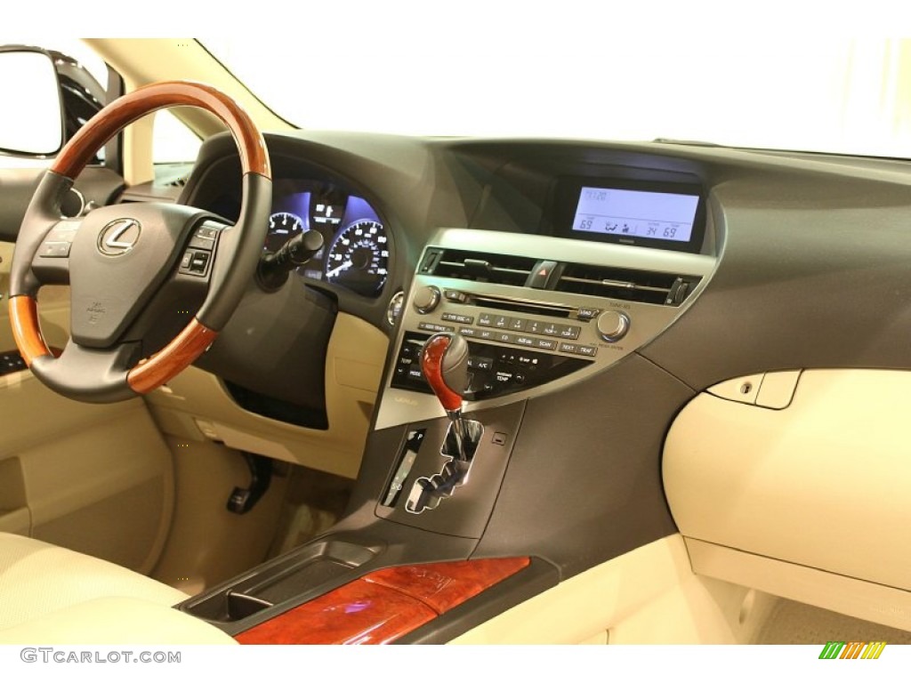2010 Lexus RX 350 AWD Parchment/Brown Walnut Dashboard Photo #77283401