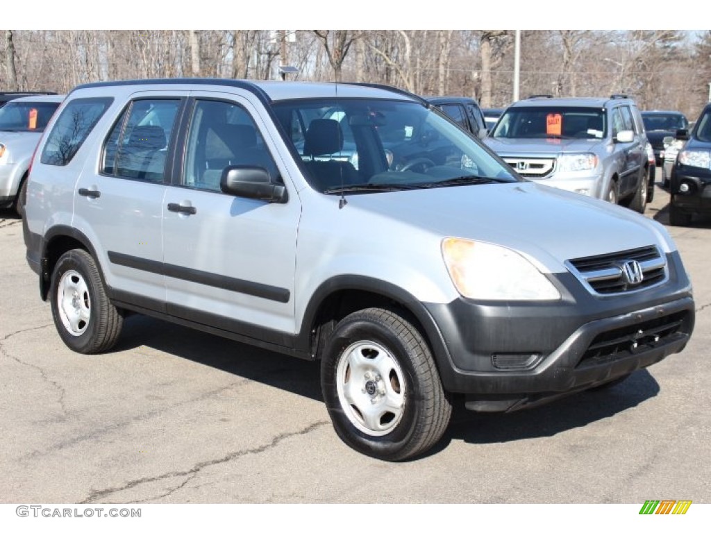 2004 CR-V LX 4WD - Satin Silver Metallic / Black photo #1