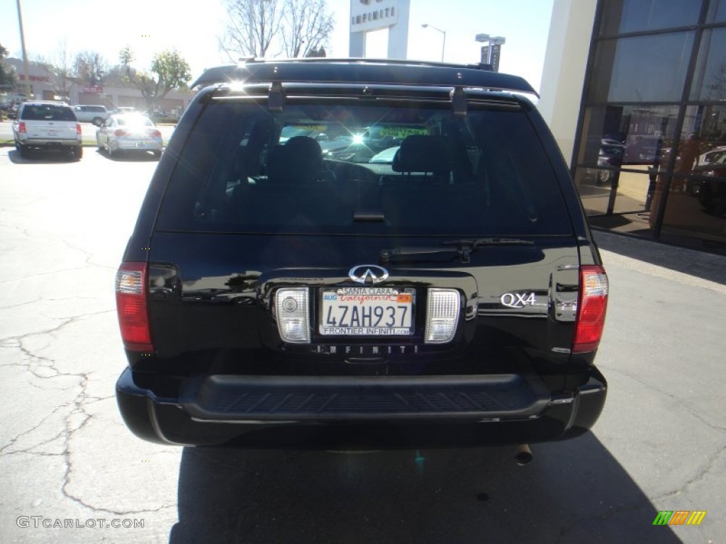 2002 QX4 4x4 - Black Obsidian / Stone Beige photo #5