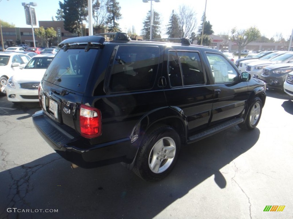 2002 QX4 4x4 - Black Obsidian / Stone Beige photo #6