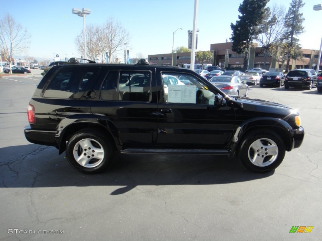 2002 QX4 4x4 - Black Obsidian / Stone Beige photo #7
