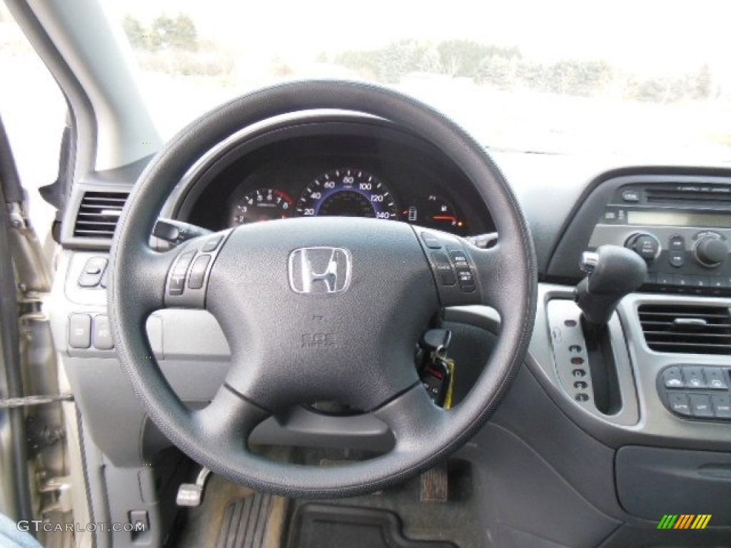 2005 Honda Odyssey EX-L Gray Steering Wheel Photo #77285282