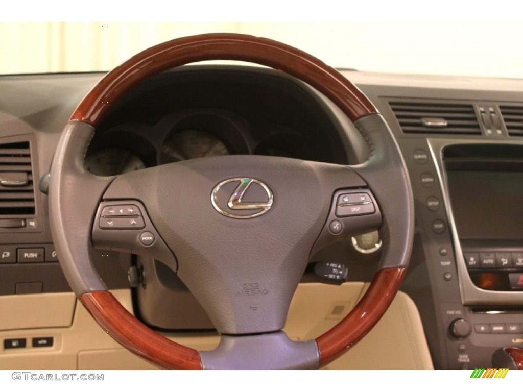 2011 Lexus GS 350 AWD Parchment/Birds Eye Maple Steering Wheel Photo #77285514