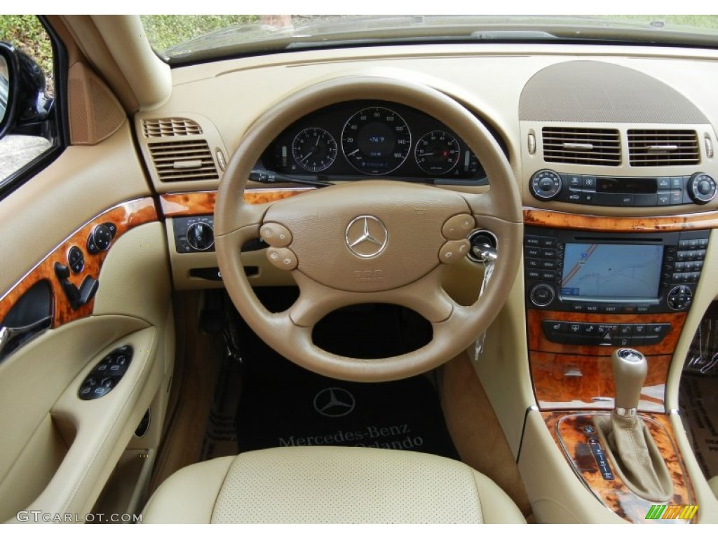 2007 Mercedes-Benz E 350 4Matic Sedan Cashmere Steering Wheel Photo #77285784