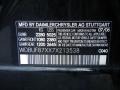 040: Black 2007 Mercedes-Benz E 350 4Matic Sedan Color Code
