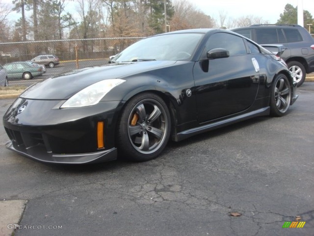 Magnetic Black 2008 Nissan 350Z NISMO Coupe Exterior Photo #77286969
