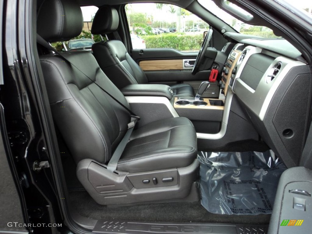 Black Interior 2011 Ford F150 Lariat SuperCrew Photo #77287496