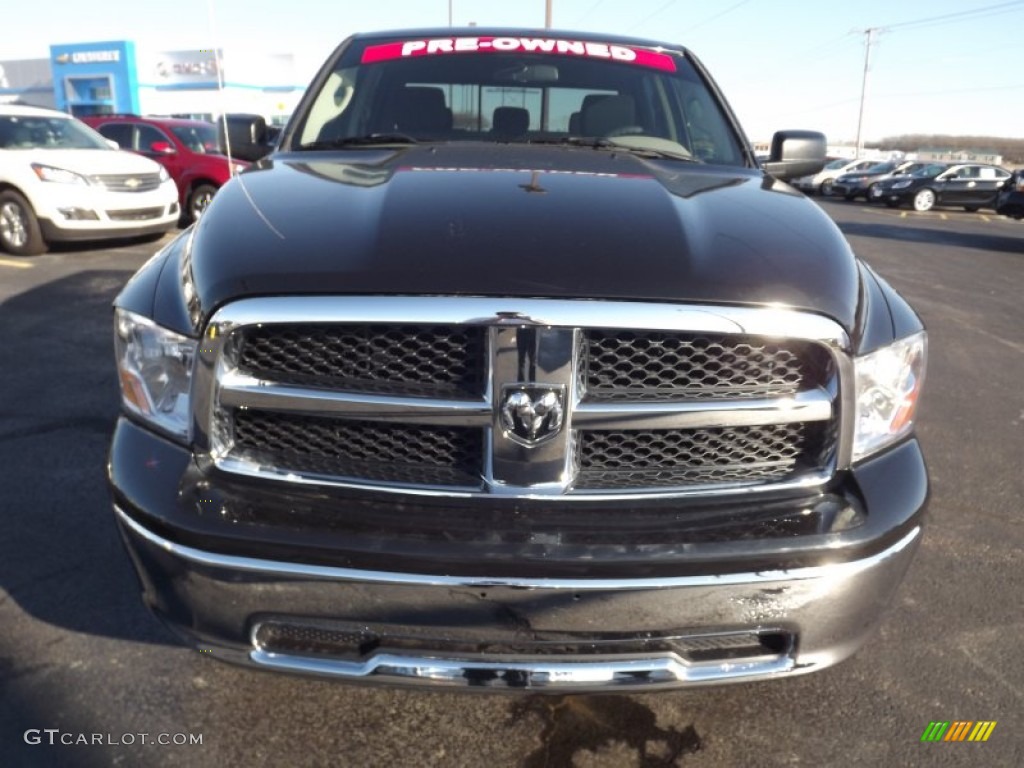 2009 Ram 1500 SLT Crew Cab 4x4 - Brilliant Black Crystal Pearl / Dark Slate/Medium Graystone photo #2