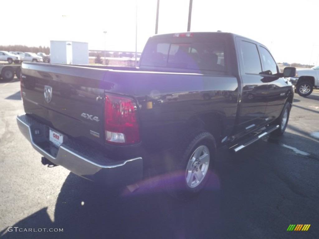 2009 Ram 1500 SLT Crew Cab 4x4 - Brilliant Black Crystal Pearl / Dark Slate/Medium Graystone photo #5