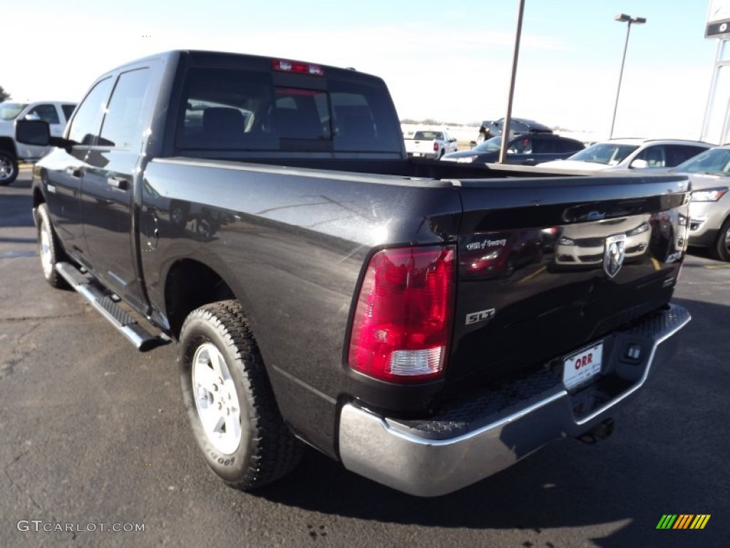 2009 Ram 1500 SLT Crew Cab 4x4 - Brilliant Black Crystal Pearl / Dark Slate/Medium Graystone photo #7