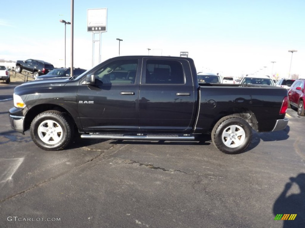 2009 Ram 1500 SLT Crew Cab 4x4 - Brilliant Black Crystal Pearl / Dark Slate/Medium Graystone photo #8