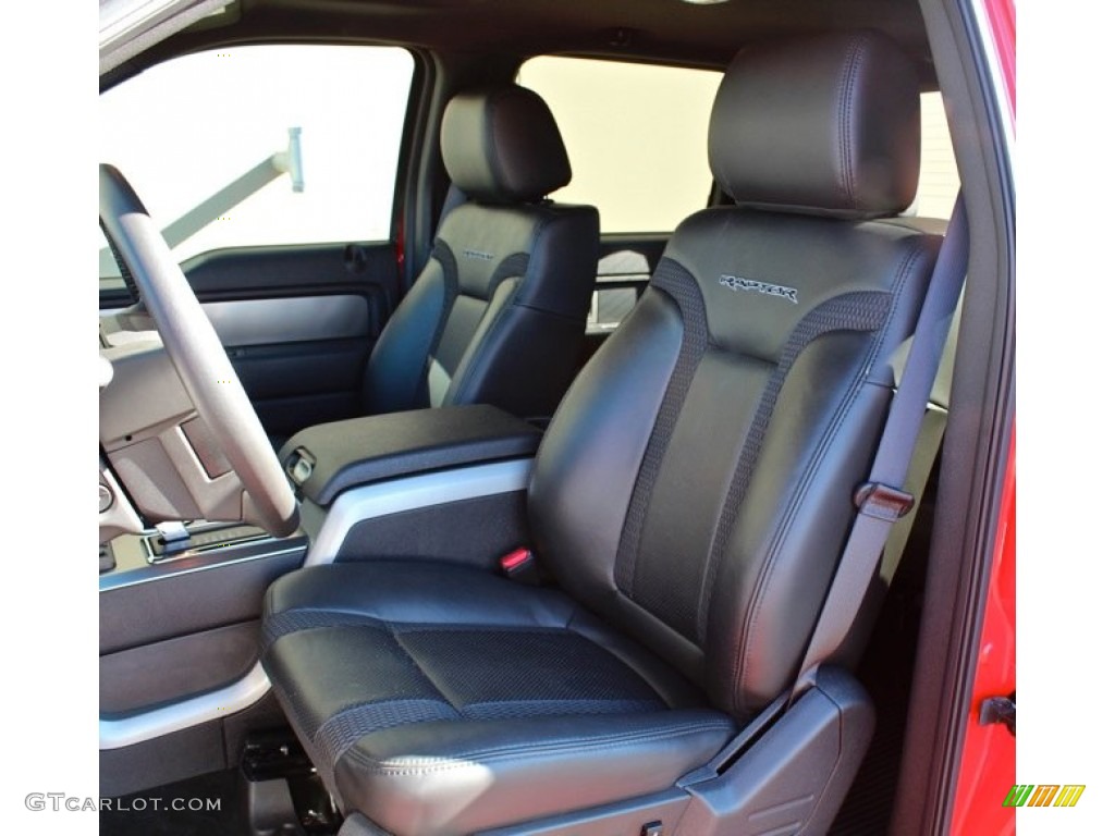 Raptor Black Leather/Cloth Interior 2012 Ford F150 SVT Raptor SuperCrew 4x4 Photo #77288706