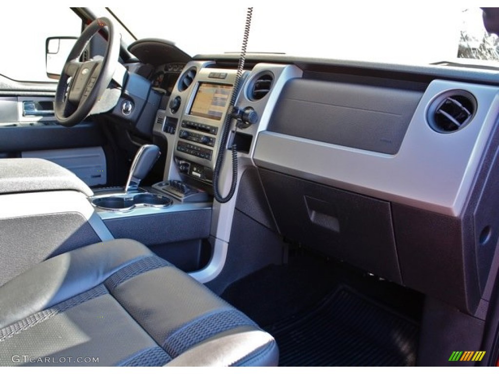 2012 Ford F150 SVT Raptor SuperCrew 4x4 Raptor Black Leather/Cloth Dashboard Photo #77288817