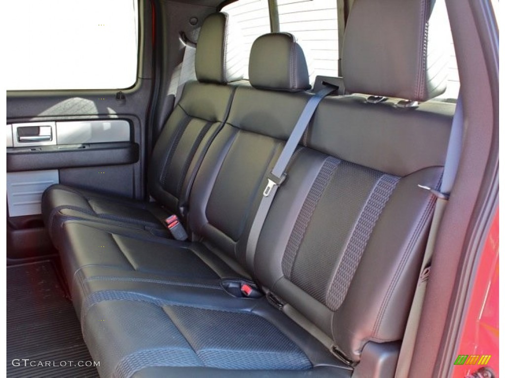 2012 Ford F150 SVT Raptor SuperCrew 4x4 Rear Seat Photo #77289093