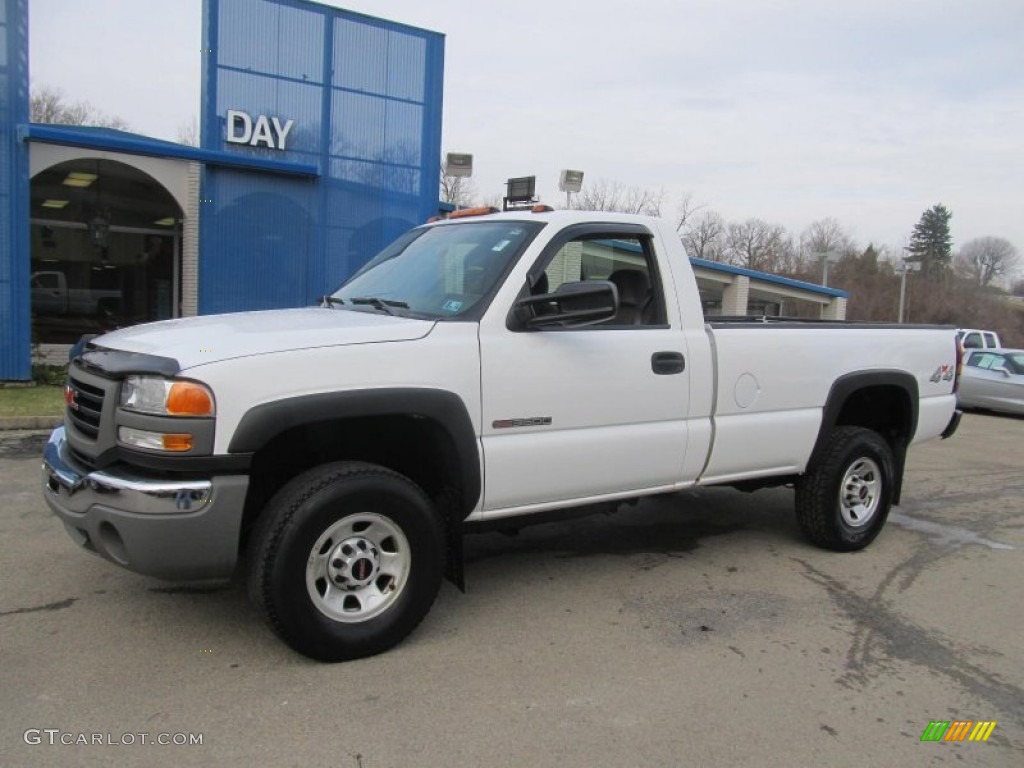 2005 Sierra 3500 Regular Cab 4x4 - Summit White / Dark Pewter photo #1