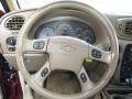 2004 Chevrolet TrailBlazer Light Cashmere Interior Steering Wheel Photo