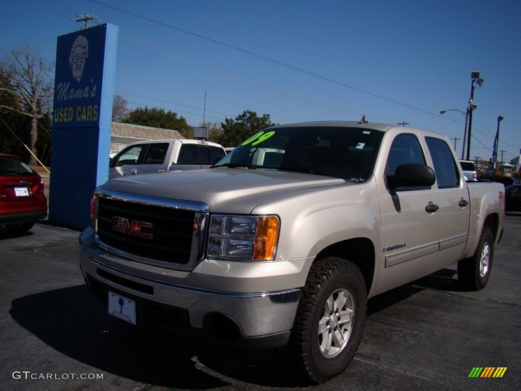 2009 Sierra 1500 SLE Z71 Crew Cab 4x4 - Silver Birch Metallic / Ebony photo #1