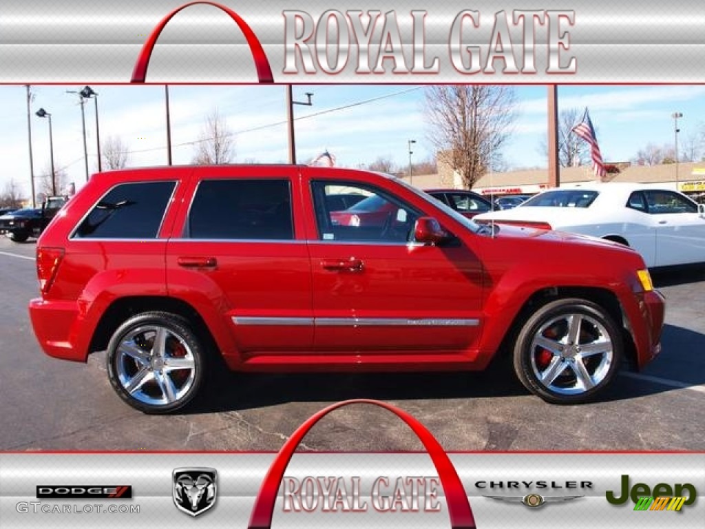 2010 Grand Cherokee SRT8 4x4 - Inferno Red Crystal Pearl / Dark Slate Gray photo #1