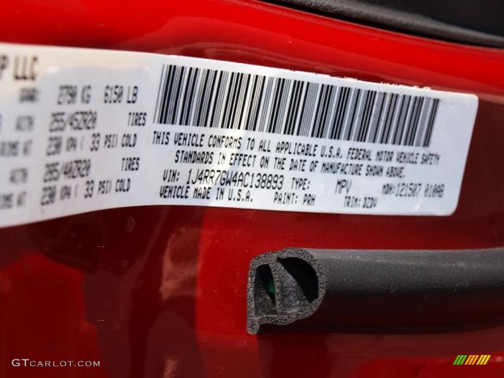 2010 Jeep Grand Cherokee SRT8 4x4 Color Code Photos