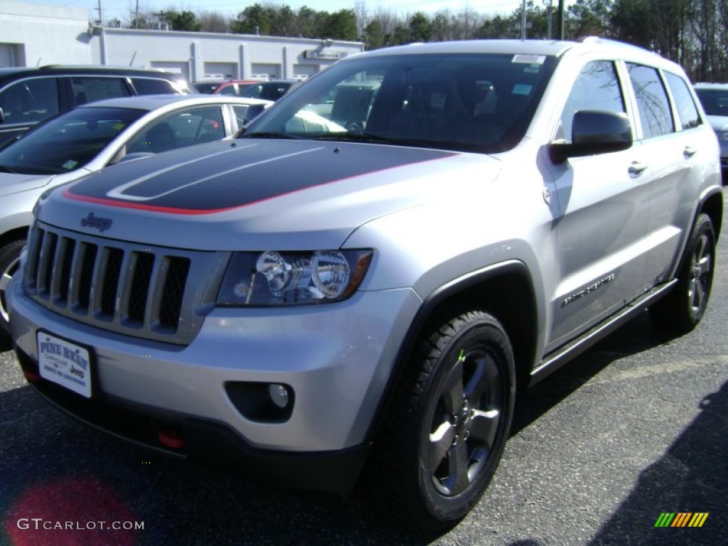 2013 Grand Cherokee Trailhawk 4x4 - Bright Silver Metallic / Trailhawk Black/Red Stitching photo #1