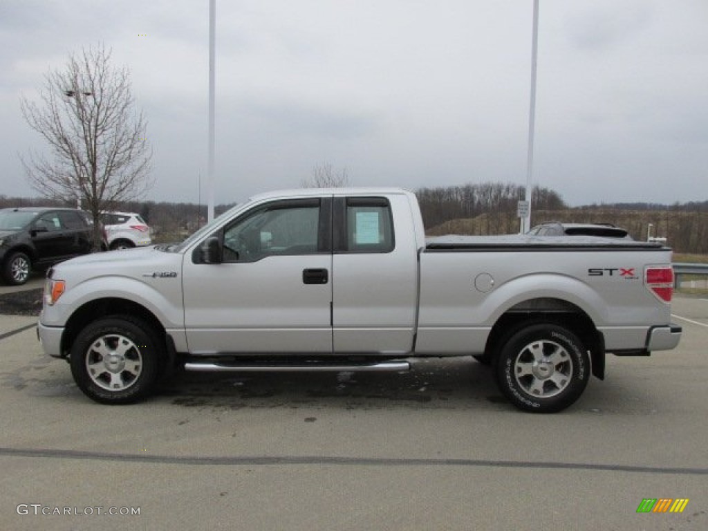 2010 F150 STX SuperCab 4x4 - Ingot Silver Metallic / Medium Stone photo #7