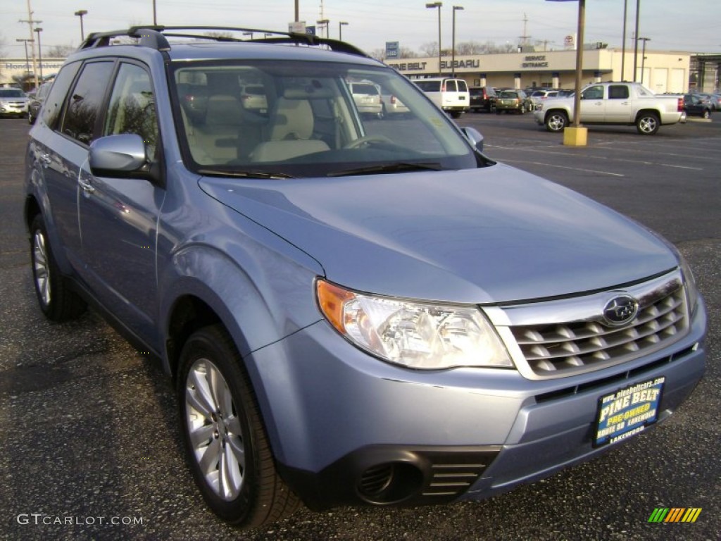2012 Forester 2.5 X Premium - Ice Blue Metallic / Platinum photo #3