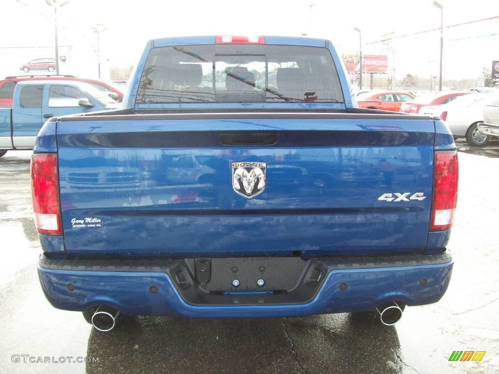 2009 Ram 1500 Sport Crew Cab 4x4 - Deep Water Blue Pearl / Dark Slate Gray photo #4