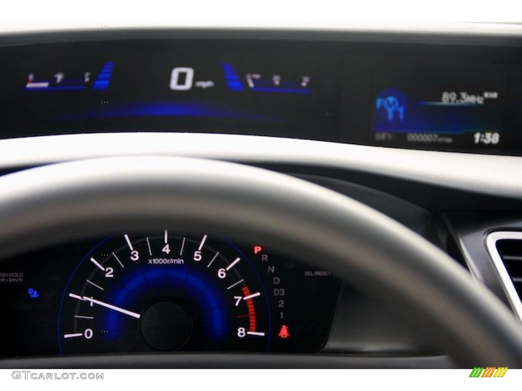 2013 Civic LX Sedan - Polished Metal Metallic / Gray photo #15