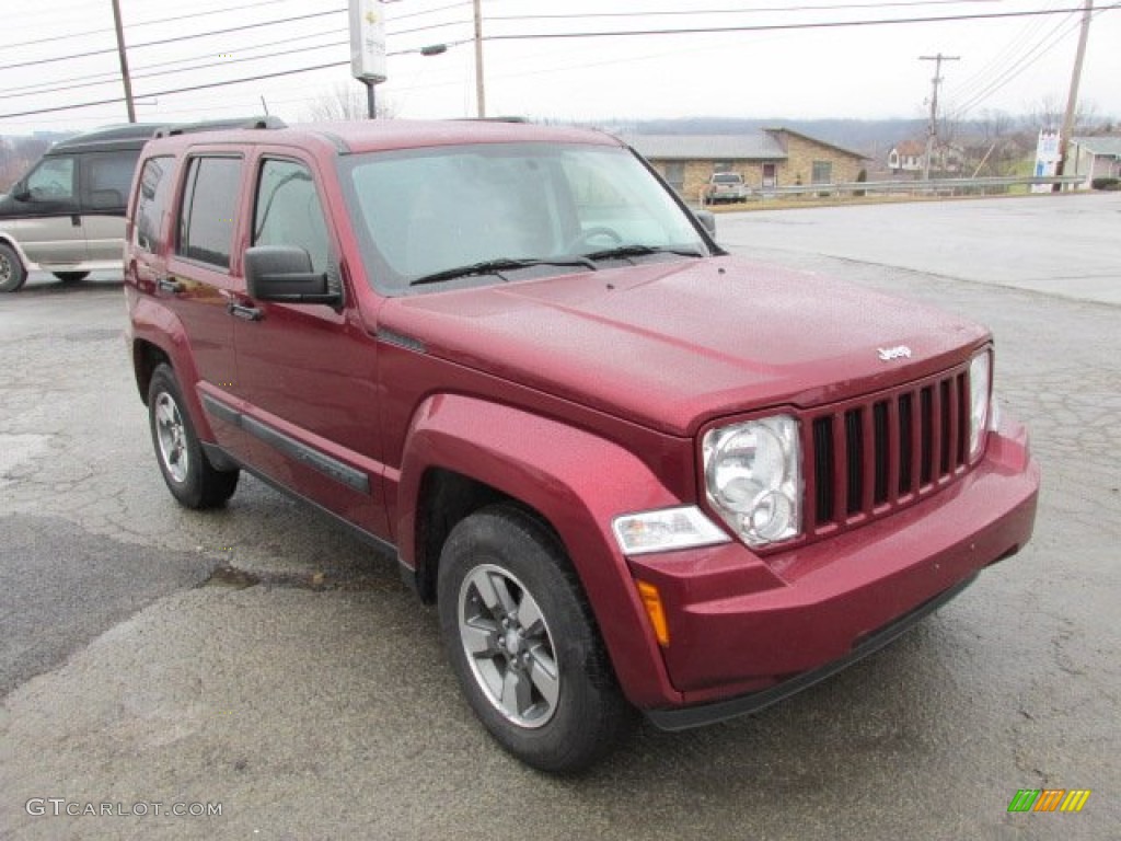 Inferno Red Crystal Pearl 2008 Jeep Liberty Sport 4x4 Exterior Photo #77298111