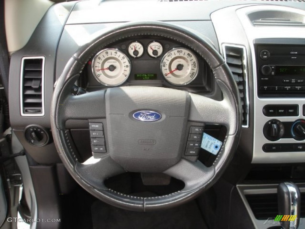2007 Ford Edge SEL AWD Charcoal Black Steering Wheel Photo #77298780