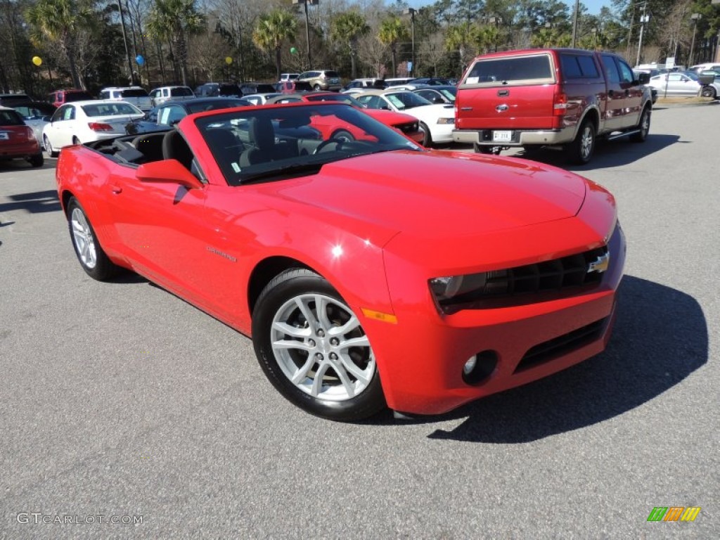 Victory Red 2013 Chevrolet Camaro LT Convertible Exterior Photo #77299518