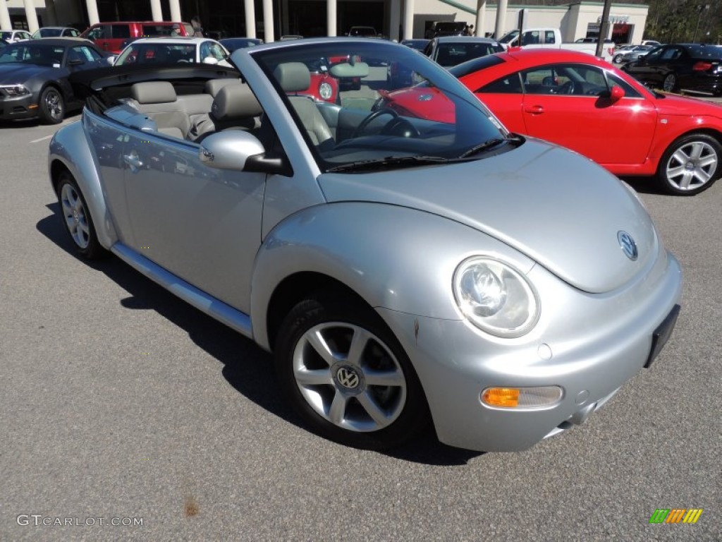 Reflex Silver Metallic 2005 Volkswagen New Beetle GLS 1.8T Convertible Exterior Photo #77300715