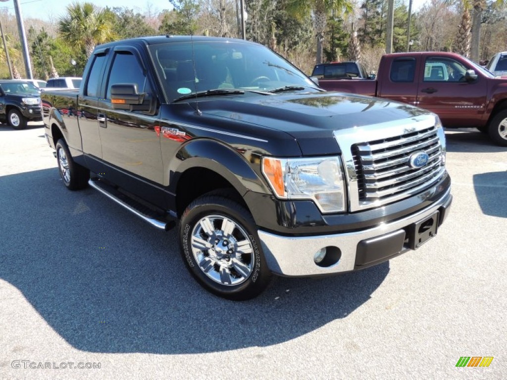 2011 F150 XLT SuperCab - Ebony Black / Steel Gray photo #1