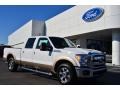 2013 Oxford White Ford F250 Super Duty Lariat Crew Cab  photo #1