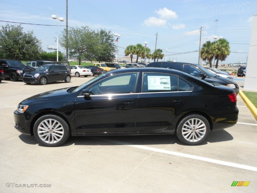 Black Uni 2013 Volkswagen Jetta SEL Sedan Exterior Photo #77303178
